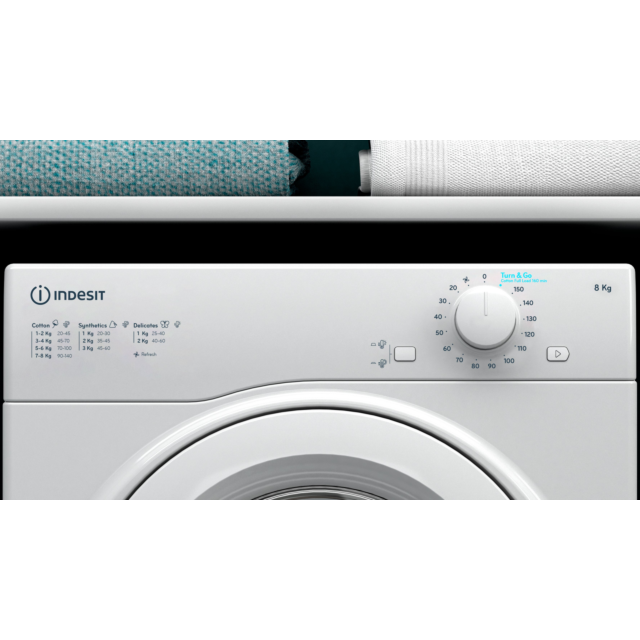 Indesit I1D80WUK 8kg Air-Vented Tumble Dryer - White