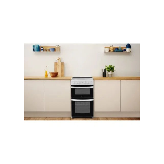Indesit ID5V92KMW 50cm Electric Ceramic Cooker - White
