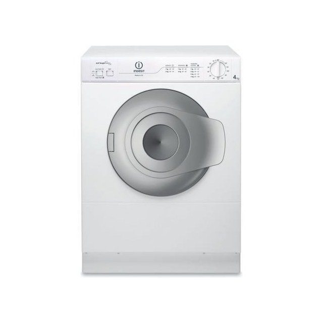 Indesit NIS41V 4kg Vented Tumble Dryer - White with Graphite Door