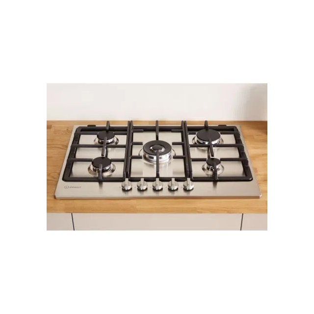 Indesit THP751PIXI 73cm Gas Hob - Stainless Steel