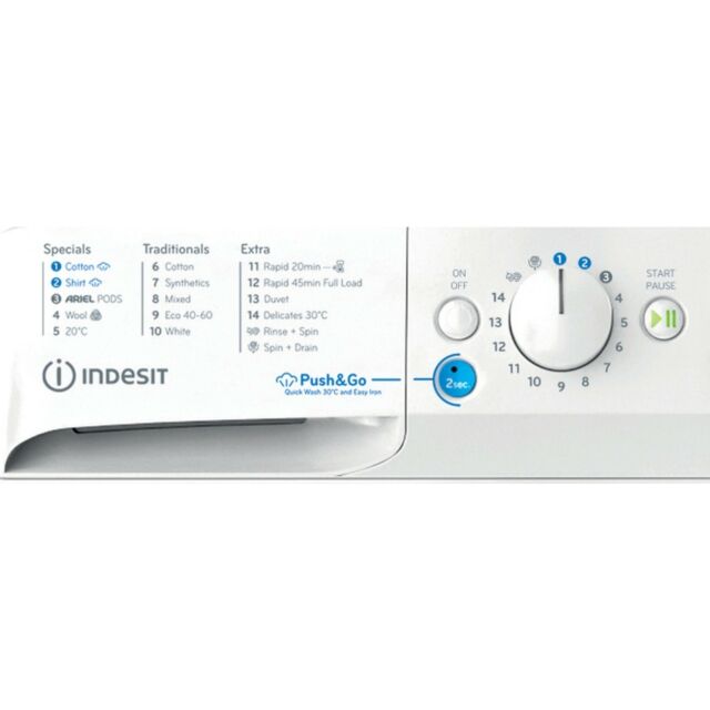 Indesit BDE86436WVUK 8/6Kg 1400 Spin Freestanding Washer Dryer - White