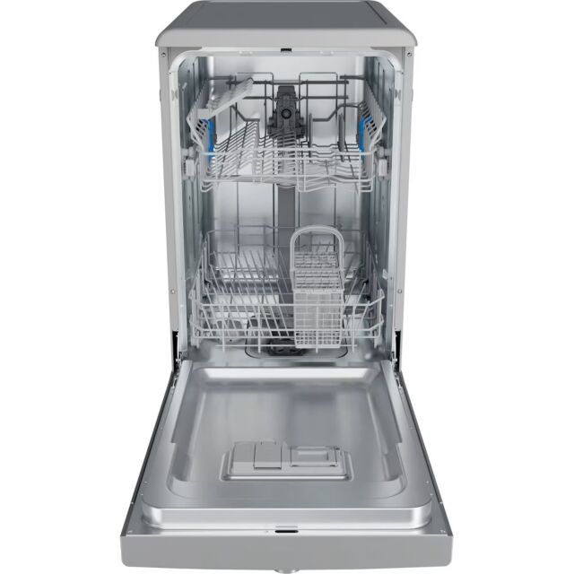 Indesit IN2FE10CS90SUK 45cm side slimline dishwasher in Silver