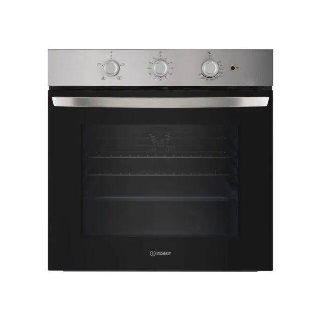 Indesit IO233XUK Single Fan Oven - Enamel Coating - Grill Plus Fan - 66L With 3 Dial With Non digital Timer