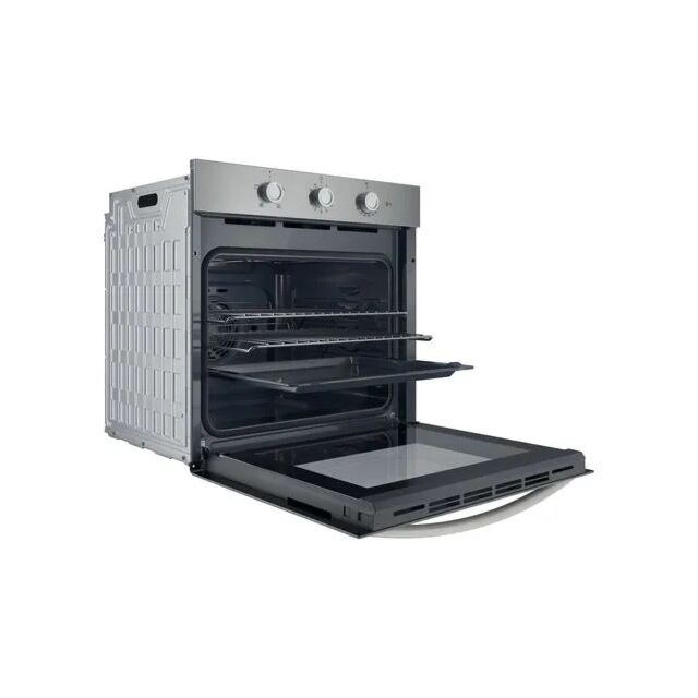 Indesit IO233XUK Single Fan Oven - Enamel Coating - Grill Plus Fan - 66L With 3 Dial With Non digital Timer