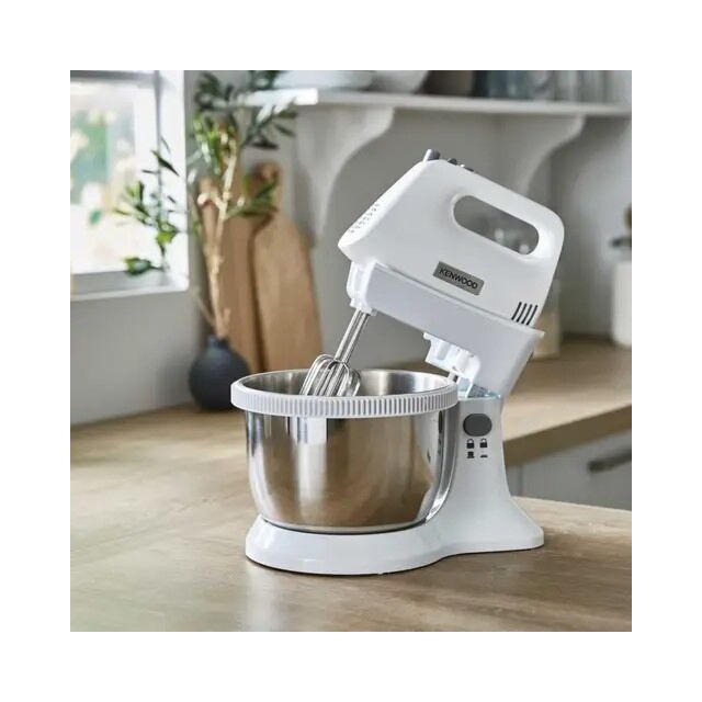 Kenwood HMP34 Cheffette Light Hand Mixer With Rotating Bowl - White