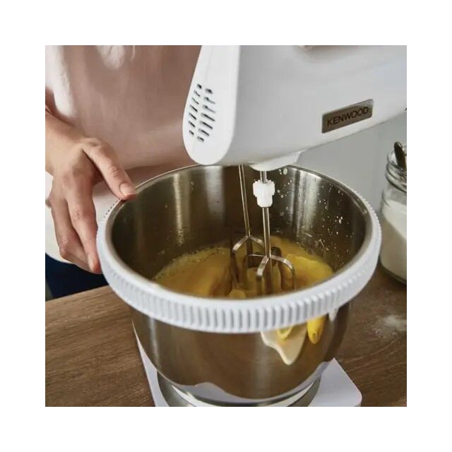Kenwood HMP34 Cheffette Light Hand Mixer With Rotating Bowl - White