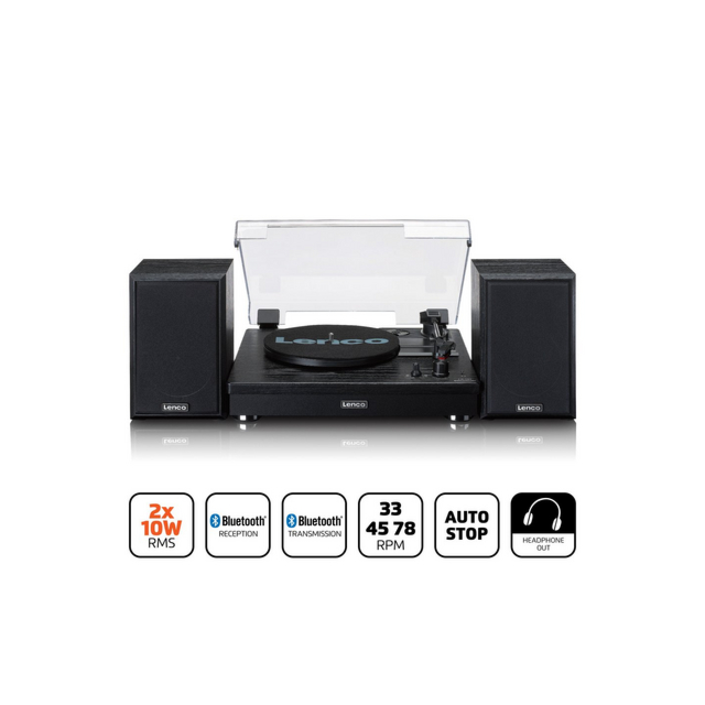 Lenco A004814 Lenco LS-101 Turntable & Hi Fi speakers - Black