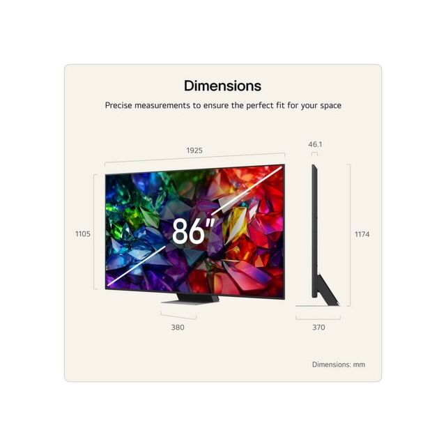 Lg 86MRGB96B6B.AEK 86inch 4K Micro RGB evo AI Smart TV - Blue
