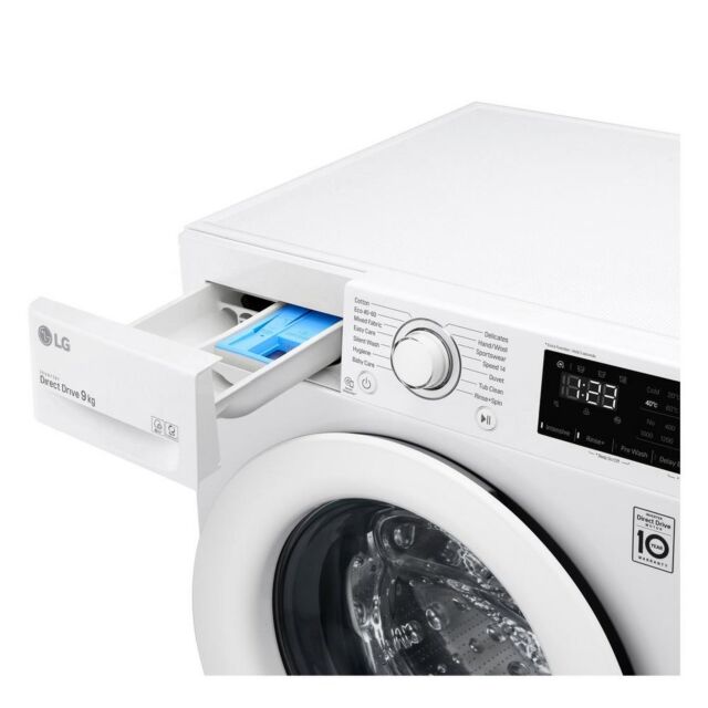 Lg F4V309WNW 9Kg 1400 Spin Washing Machine - White