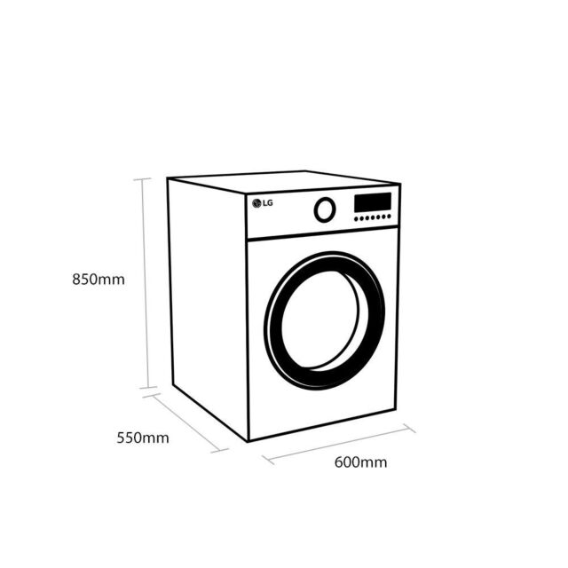Lg F4V309WNW 9Kg 1400 Spin Washing Machine - White