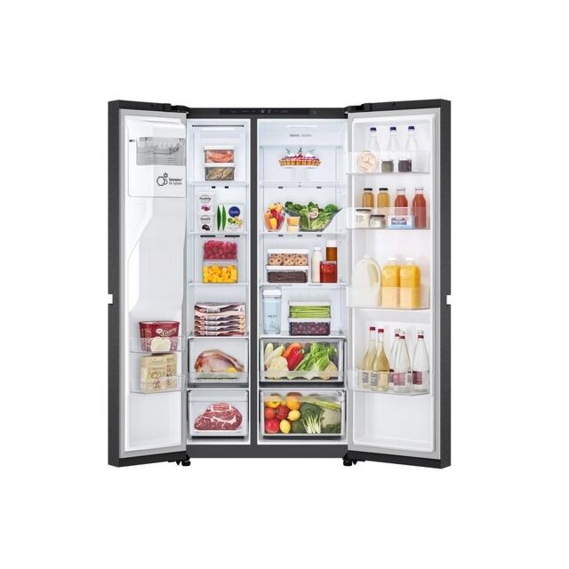 Lg GSLC40EPPE 91.3cm 50/50 Frost Free American Fridge Freezer - Matte Black