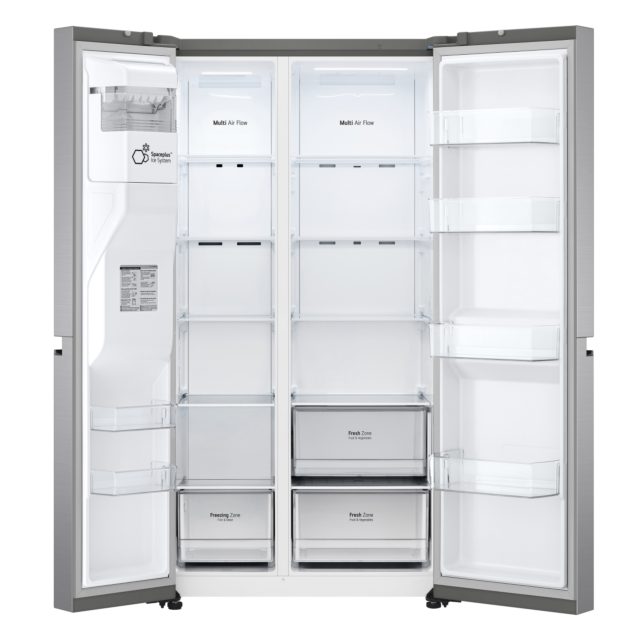 LG GSLV50PZXL 91.3cm Frost Free American Style Fridge Freezer - Shiny Steel