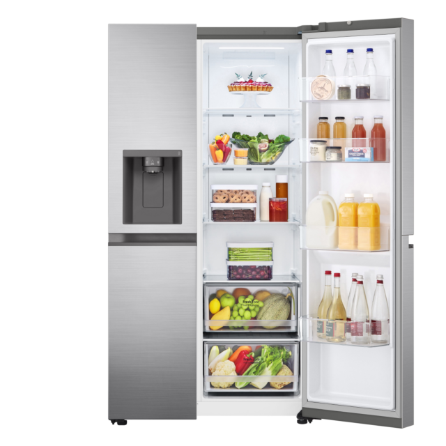 LG GSLV50PZXL 91.3cm Frost Free American Style Fridge Freezer - Shiny Steel