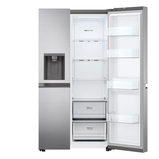 LG GSLV50PZXL 91.3cm Frost Free American Style Fridge Freezer - Shiny Steel