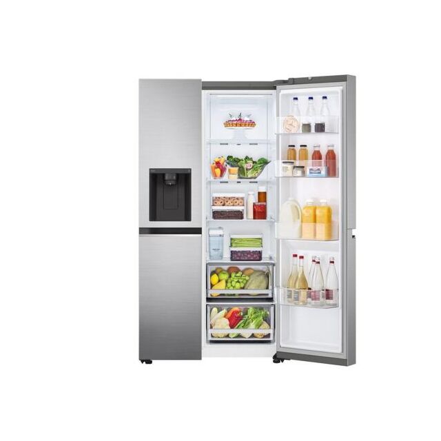 Lg GSLV71PZTF 91.3cm Frost Free American Style Fridge Freezer - Shiny Steel