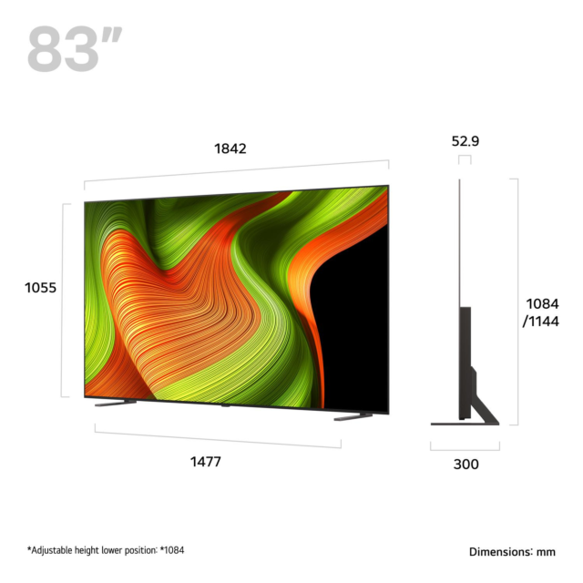 LG OLED83B56LA.AEK 83inch 4K Ultra HD OLED AI B5 Smart TV