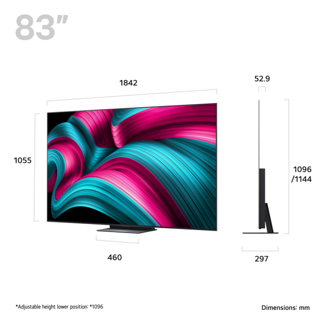 LG OLED83C54LA.AEK 83inch 4K Ultra HD OLED evo AI C5 Smart TV