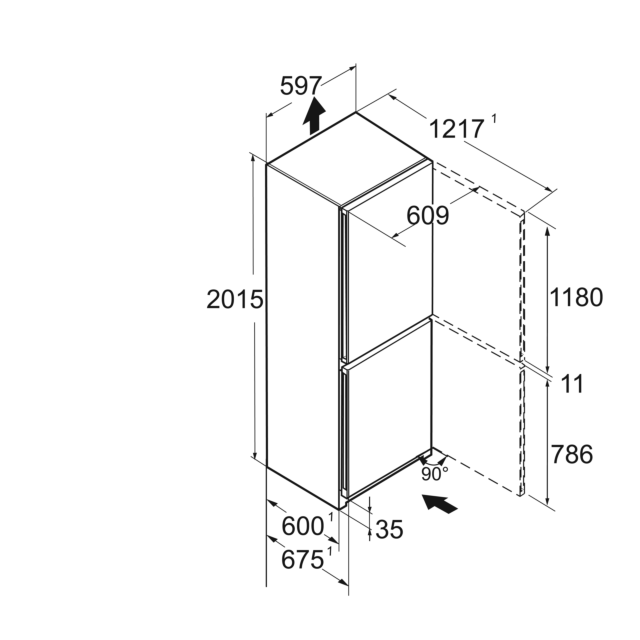 Liebherr CBNDGC5723 Integrated Fridge Freezer Model