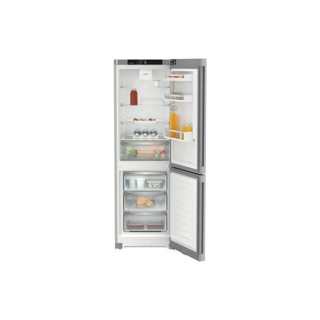 Liebherr CNSDC5203 59.7cm Frost Free Fridge Freezer - Silver Steel