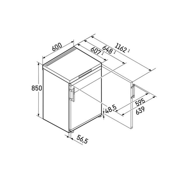 Liebherr FCI1624 60cm Static Undercounter Freezer - White
