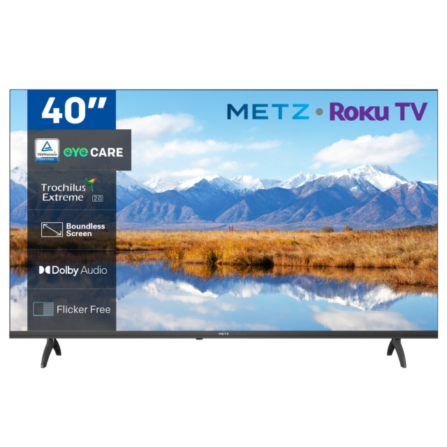 Enjoy Streaming on the Metz 40inch 2K DLED Roku Smart TV - Sleek, Fast & Feature Packed