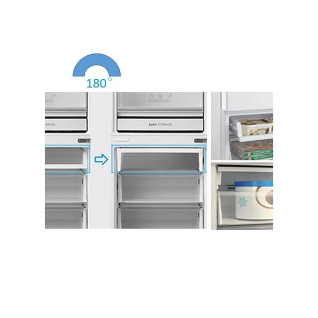 Midea MDRB379FGD01 54.7cm 60/40 Total No Frost Fridge Freezer - White