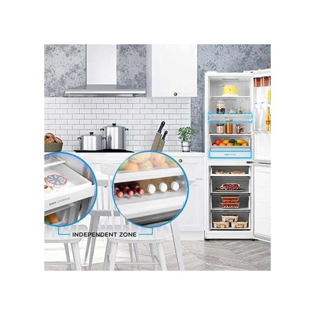 Midea MDRB379FGD01 54.7cm 60/40 Total No Frost Fridge Freezer - White