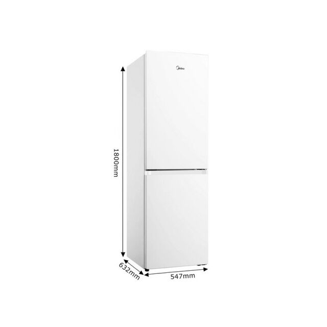 Midea MDRB379FGD01 54.7cm 60/40 Total No Frost Fridge Freezer - White