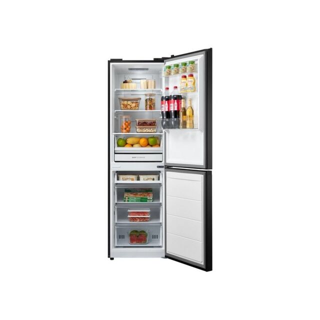 Midea MDRB379FGD30 54.7cm 60/40 Total No Frost Fridge Freezer - Black