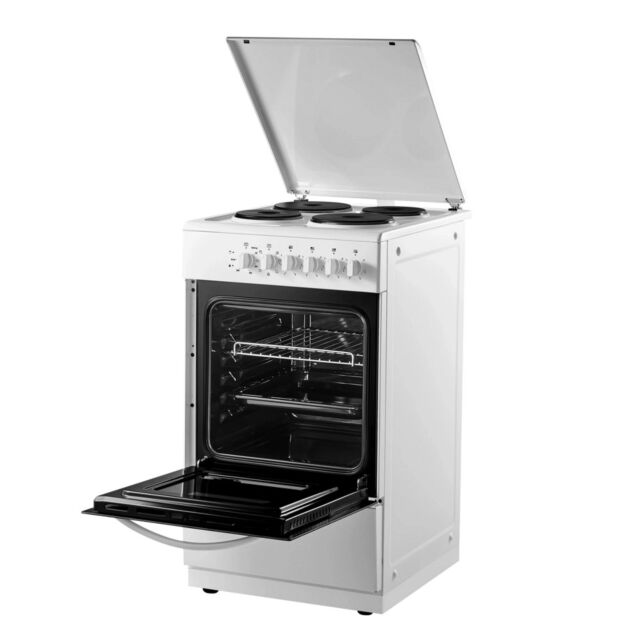 Midea MFO20DME4H109-WH 50cm Single Oven Electric Cooker with Solid Plate Hob - White