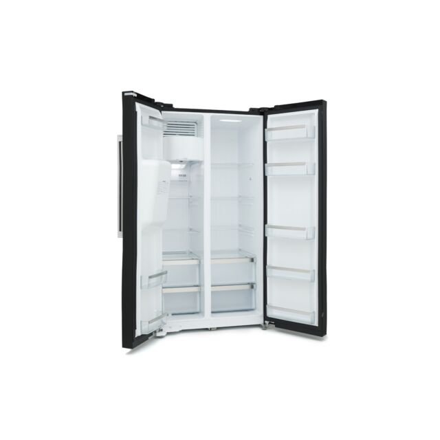 Montpellier M530PDIK 516L Side By Side Fridge Freezer, Plumbed Ice + Water, Electronic Control, No F
