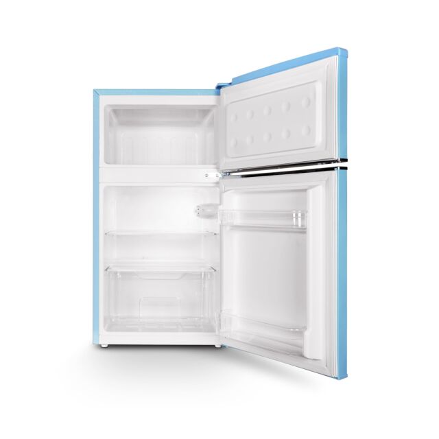 Montpellier MAB2035EPB 45.3cm Low Frost Undercounter Mini Retro Fridge Freezer - Pastel Blue