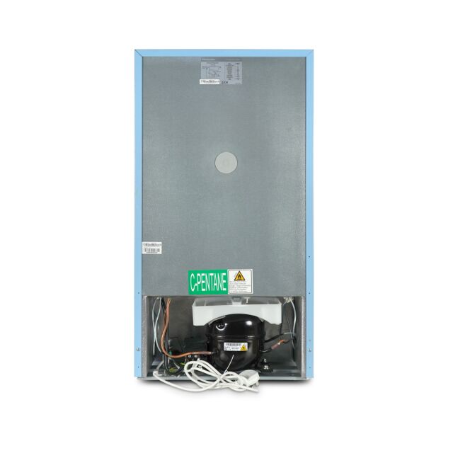Montpellier MAB2035EPB 45.3cm Low Frost Undercounter Mini Retro Fridge Freezer - Pastel Blue