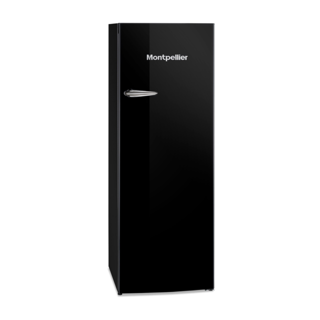 Montpellier MAB341K Retro Fridge with Icebox - Black