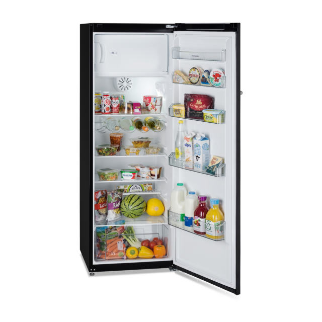 Montpellier MAB341K Retro Fridge with Icebox - Black