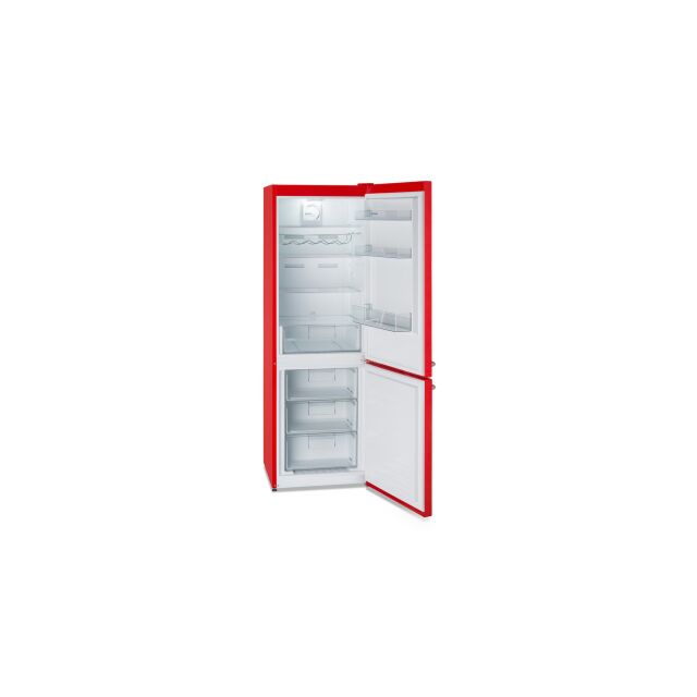 Montpellier MAB386R 1860Mm High Montpellier Mab386r Retro No Frost Fridge Freezer In Red