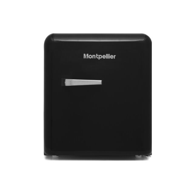 Montpellier MAB55K 46 Ltr Table Top Retro Mini Fridge Black 
