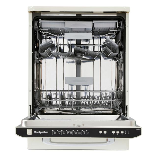 Montpellier MAB6015C Cream 60Cm Retro Freestanding Dishwasher