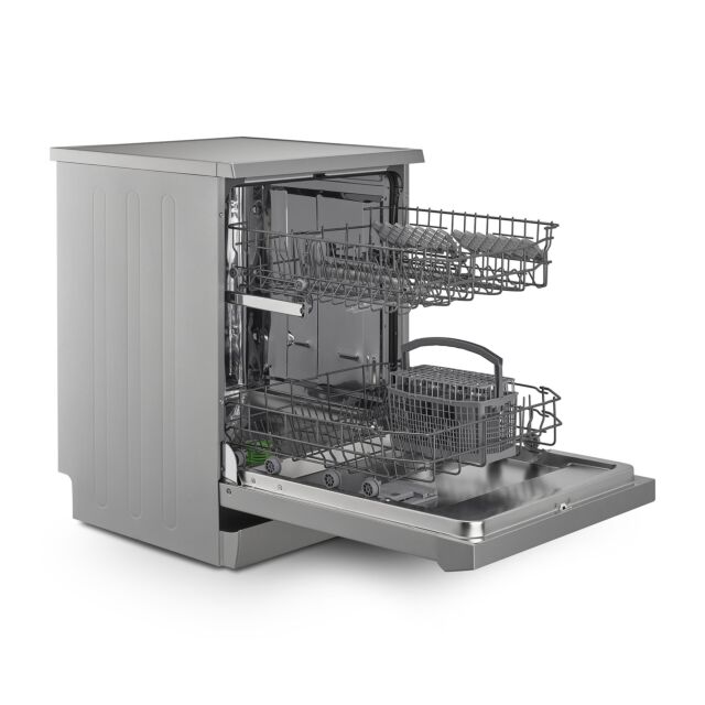 Montpellier MDW1354S 60Cm Freestanding Dishwasher In Silver