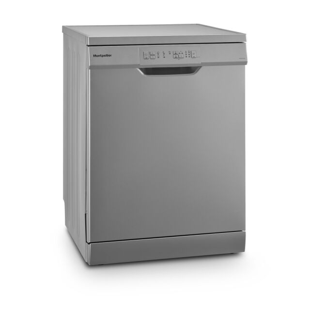 Montpellier MDW1354S 60Cm Freestanding Dishwasher In Silver