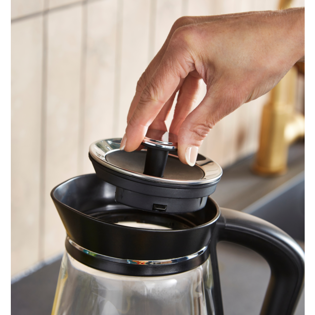 Morphy Richards 1.7L Glass Jug Kettle in Black/Chrome