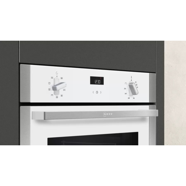 Neff B1ACE4HW0B 59.4cm Built In Electric Single Oven - White