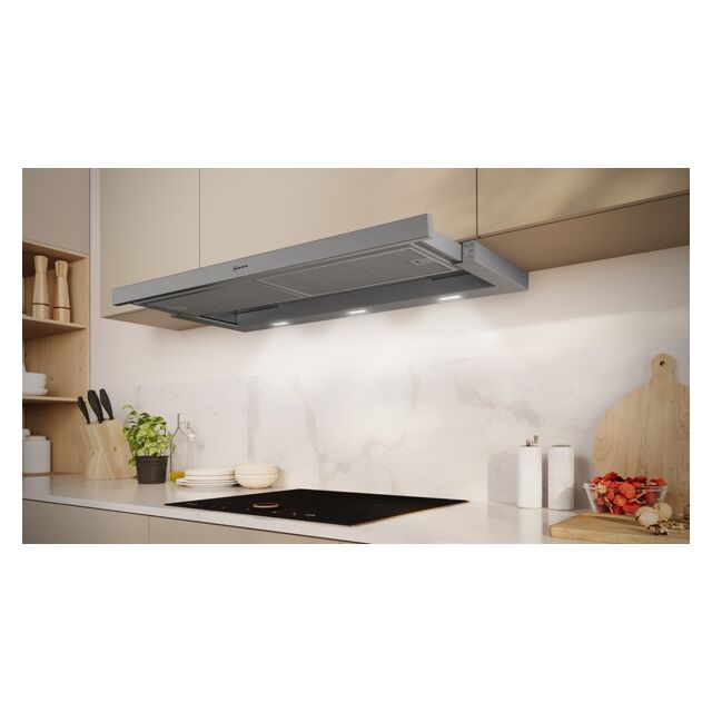 Neff D49ED22N1B 90Cm Wide Telescopic Cooker Hood - Silver