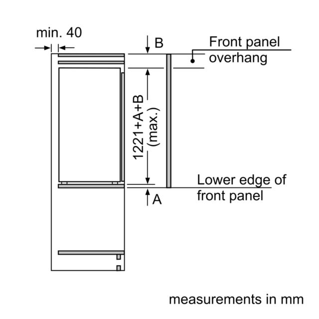 Neff KI1412FE1G N50 Built-In Fridge 122.1 X 54.1 Cm Flat Hinge