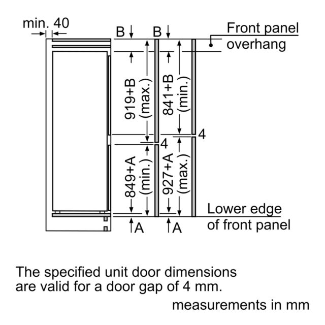 Neff KI7851SE0G N 30, Built-in fridge-freezer with freezer at bottom, 177.2 x 54.1 cm, sliding hinge