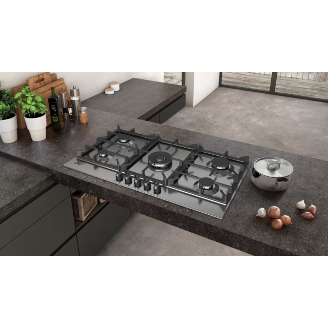 Neff T29DS69N0 N70 90cm Stainless Steel Gas Hob