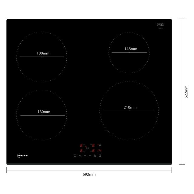 Neff T36FBE1L0 60cm 4.6kW Touch control Induction Hob