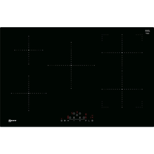 Neff T48FD23X2 Frameless 80cm Induction Hob with CombiZone - Black