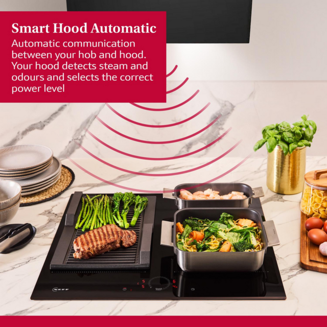 Neff T66FHX4L0 59.2cm Black Induction Hob