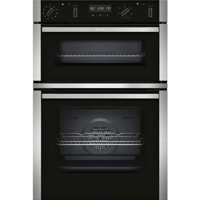 Neff U2ACM7HN0B Double Built In Pyrolytic clean Electric Oven